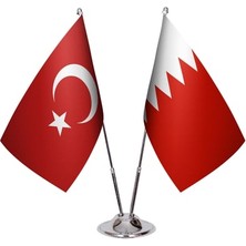 Bahreyn ve Türkiye Ikili Masa Bayrağı Seti