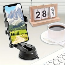 Hediye Bahçesi 360 Derece Dönebilen Vakumlu Araç Telefon Tutucu