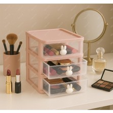 Feyza Design Çekmeceli Çok Bölmeli Makyaj Organizeri, Fırça ve Kozmetik Düzenleyici