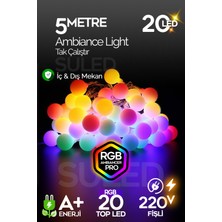 Rgb 5 Metre Top LED Işık Seti, Iç ve Dış Mekan Dekoratif Aydınlatma