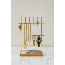 Feyza Design Şık Gold Takı Standı, 7 Çubuklu, Estetik ve Kullanışlı Tasarım