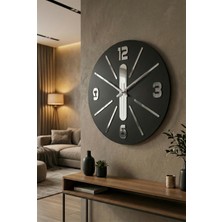 AA Shop Beyaz Renk Hediyelik Ahşap Dekoratif Farklı Desenli Duvar Saati 50 cm Anneler Günü Hediye