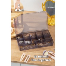 Feyza Design Çok Amaçlı Şeffaf Bölmeli Takı ve Boncuk Organizer Kutusu