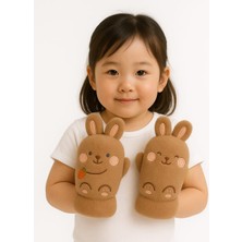 Gigi Giyim Peluş Tavşan Desenli Tek Parmak Kız Çocuk Eldiven