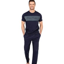 Pierre Cardin Lacivert Erkek Pijama Takım, %100 Pamuk