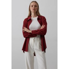 Cemo Oversize Akışkan Kumaş Uzun Kollu Rahat Kalıp Gömlek