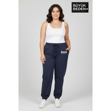 Superlife Kadın Büyük Beden Brooklyn 1970 Baskılı Paça Lastikli Jogger Ince Eşofman Altı SPR26BEAK951-3