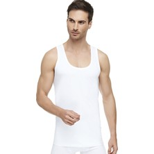 Tutku Elit 4 Adet Beyaz Pamuklu Erkek Penye Atlet ELIT1001