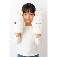 Gigi Giyim Peluş Tavşan Desenli Tek Parmak Kız Çocuk Eldiven