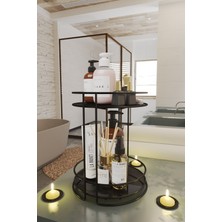 Feyza Design Çok Amaçlı 2 Katlı Banyo ve Mutfak Organizeri Siyah