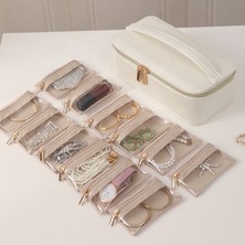 Feyza Design Şık Suni Deri Takı Çantası ve Mini Cüzdanlı Taşıma Kutusu