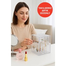 Feyza Design Çok Bölmeli Şeffaf Akrilik Takı Düzenleyici Organizer 192 Parça