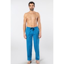 Cacharel Ekoseli Cepli Alt Pijama, %95 Pamuk %5 Likralı