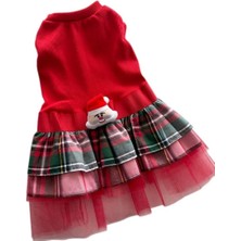 Miniş Snowman Tütülü Küçük Irk Köpek Elbisesi