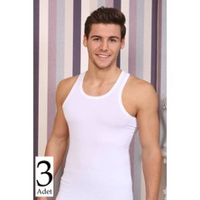 Berrak 3'lü Paket Beyaz Ribana Erkek Rambo Atlet