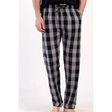 REN %100 Pamuklu Ekoseli Erkek Vienetta Büyük Beden Tek Alt Pijama