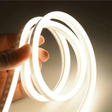 7 Metre Neon Şerit LED Gün Işığı, Esnek Silikon, 220V, Fiş Dahil