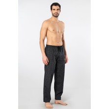 Cacharel Ekoseli Cepli Alt Pijama, %95 Pamuk %5 Likralı