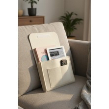 Feyza Design Krem Renkli Baş Ucu Organizer ve Düzenleyici, Keçe Tasarım