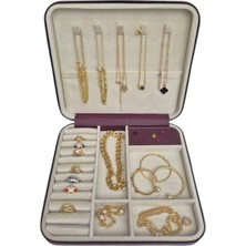 Feyza Design Büyük Boy Ahşap Takı Saklama ve Seyahat Çantası (27X24)