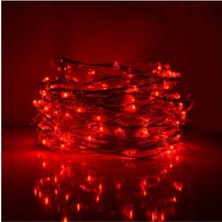 Allians 3 Metre Tel LED Işık, Kırmızı Renk, Çok Parlak ve Dayanıklı, Bambu Malzeme ile Modern Tasarım