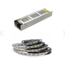 3'lü Iç Mekan Şerit LED Seti, 5m 12V Trafo ve Amper Dahil