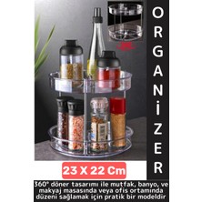 Feyza Design Çok Amaçlı Iki Katlı Plastik Organizer, Mutfak, Banyo, Ofis ve Makyaj Için