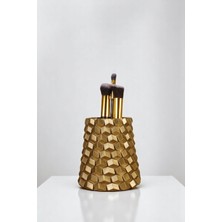 Feyza Design Altın Renk Makyaj Organizeri ve Fırçalık, Şık ve Işlevsel Düzenleyici