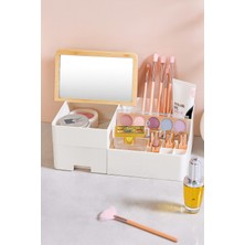 Feyza Design Şık Bambu Makyaj Organizeri, Estetik ve Fonksiyonel Düzenleme Çözümü