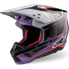 Alpinestars Sm5 Sail Off-Road Kaskı Mor  Siyah  Gri