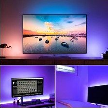 3m USB Rgb LED Şerit Seti, Televizyon Arkası Işıklandırma, Kumandalı