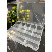 Feyza Design Şeffaf 13 Bölmeli Takı ve Hobi Organizer Kutusu, Pratik Saklama Çözümü