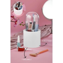 Feyza Design Şeffaf Bölmeli Makyaj Organizeri, Büyük Fırça Saklama Kutusu, Pratik Düzen