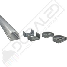 Alüminyum LED Profil, Şeffaf Cam, 50 Cm, Dayanıklı ve Şık Tasarım