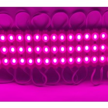 Pembe 3’lü LED Mercek Modülü, 1.5W, 12V, Smd 2835, 20 Adet