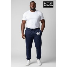Superlife Erkek Büyük Beden N Logolu Paça Lastikli Rahat Kesim Jogger Ince Eşofman Altı SPR26BEA951-4
