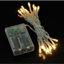 10 Metre Pilli Peri LED Gün Işığı Sarı, Sıcak ve Parlak Dekoratif Aydınlatma