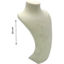 Feyza Design Elisa Kolye Mankeni Takı ve Kuyumcu Standı 25 cm Krem Renk