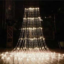 2X3M Yağmur Perde LED Aydınlatma, 5 Mod, Beyaz, Şık ve Modern Dekorasyon