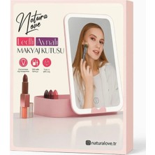 Feyza Design Işıl Işıl Ledli Aynalı Makyaj Kutusu, Pratik ve Şık Saklama Çözümü
