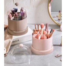 Feyza Design Dönen Çok Bölmeli Makyaj Organizeri, Fırça ve Kozmetik Düzenleyici