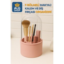 Feyza Design Şeffaf Kapaklı Organizer, Makyaj ve Kalem Düzenleyici, Diş Fırçası Saklama