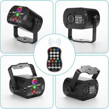 Renkli Rgb Disko LED Işık, Kablosuz Denetleyici ile Sahne Efekti