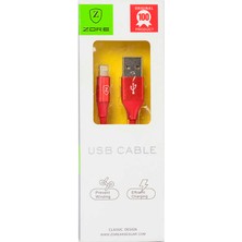 Khayra Kırmızı Metal Uçlu Lightning USB Kablo