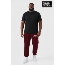 Superlife Erkek Büyük Beden New York Baskılı Paça Lastikli Rahat Kesim Jogger Ince Eşofman Altı SPR26BEA951-5