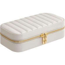 Feyza Design Deri Aynalı Takı Saklama Kutusu, Yüzük, Küpe ve Kolye Organizeri