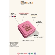 Feyza Design Kendinden Kapaklı Altın Kutusu 3.4x3.4 Cm, Çeyrek ve Yarım Altın Uyumlu