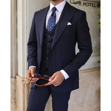 İlayda Emir Italyan Kesim, Slım Fıt, Kırlangıç Yaka, Blazer,erkek Takım Elbise, Lacivert