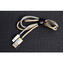 Khayra Gold-Gri Poro Lightning USB Kablo 1m