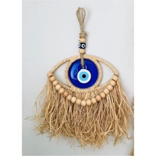 Nazar Boncuklu Duvar Süüs Rafya